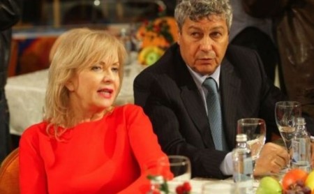 Neli Lucescu and her husband.
